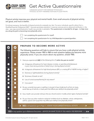 Get Active Questionnaire tear sheets