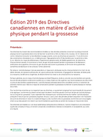Édition 2019 des Directives canadiennes en matière d’activité physique pendant la grossesse: feuilles détachables